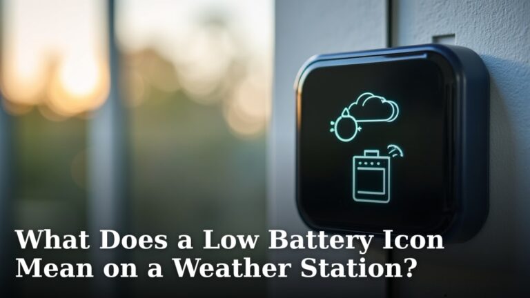 What Does a Low Battery Icon Mean on a Weather Station?
