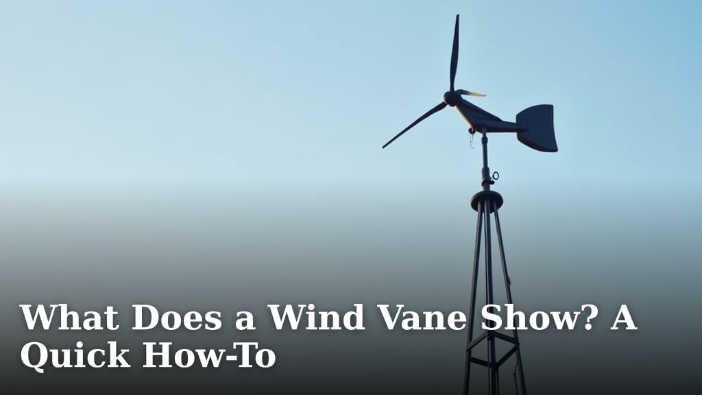 What Does a Wind Vane Show? A Quick How-To