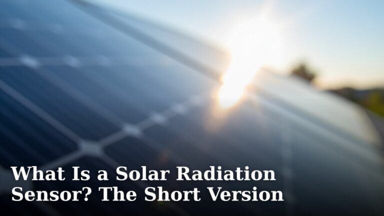 What Is a Solar Radiation Sensor? The Short Version