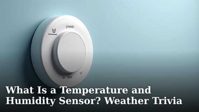 What Is a Temperature and Humidity Sensor? Weather Trivia
